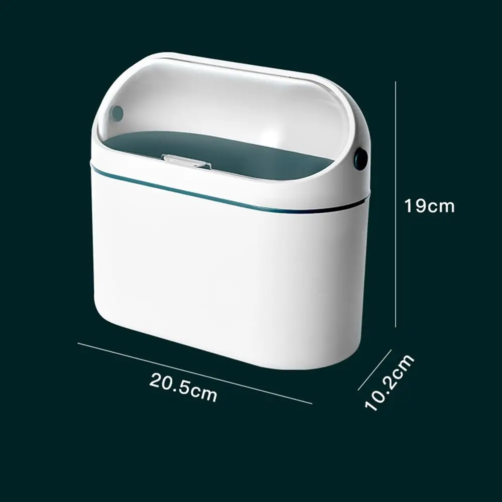 1Pc Mini Desktop Trash Can Under Sink Counter Top Hanging Waste Basket With Lid Household Living Room Plastic Small Dustbin