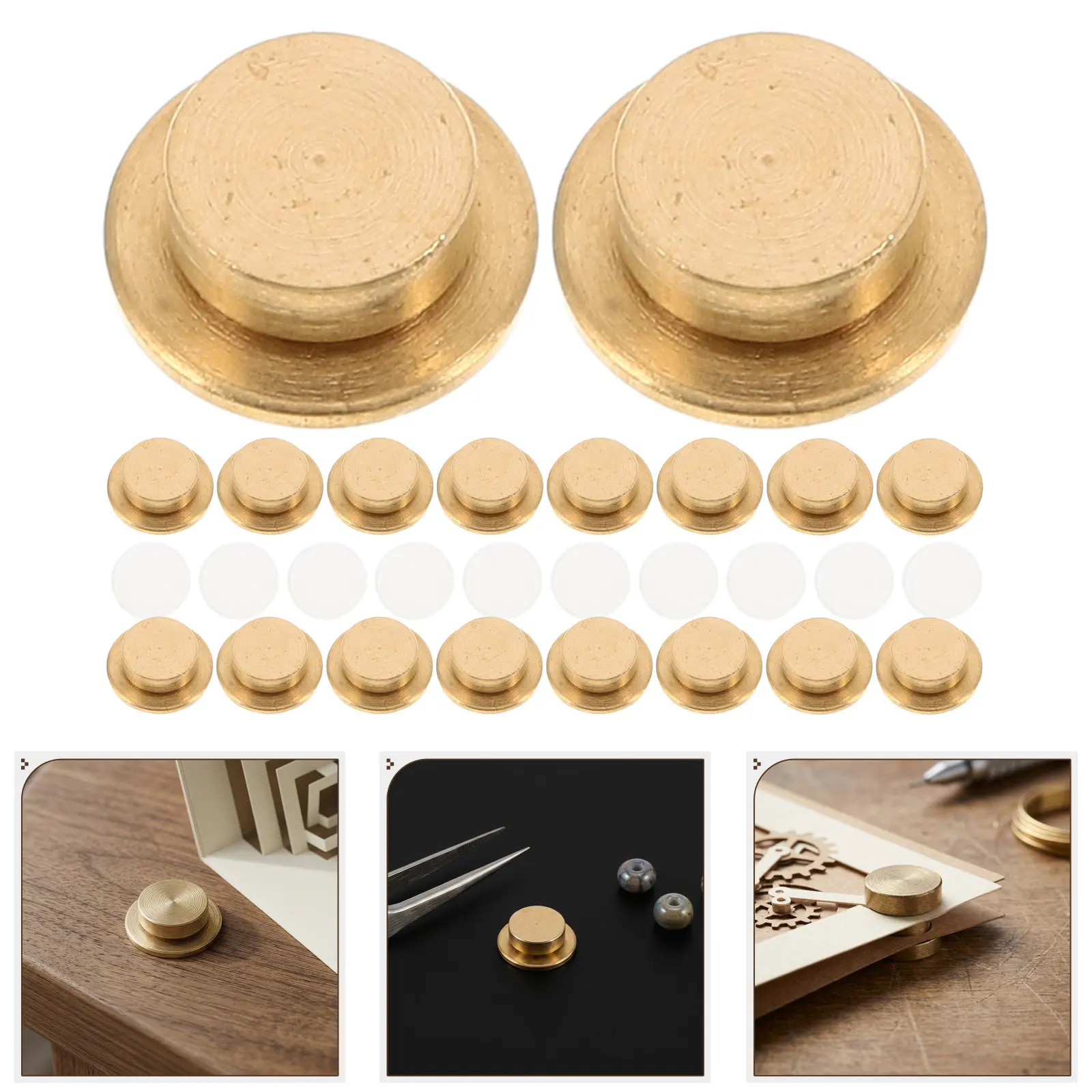 30Pcs Copper Mini Rotating Bearings Nail Art Spinner Spinning Charms Adhesive Paper DIY Tool Paper Craft Spinner Jewelry