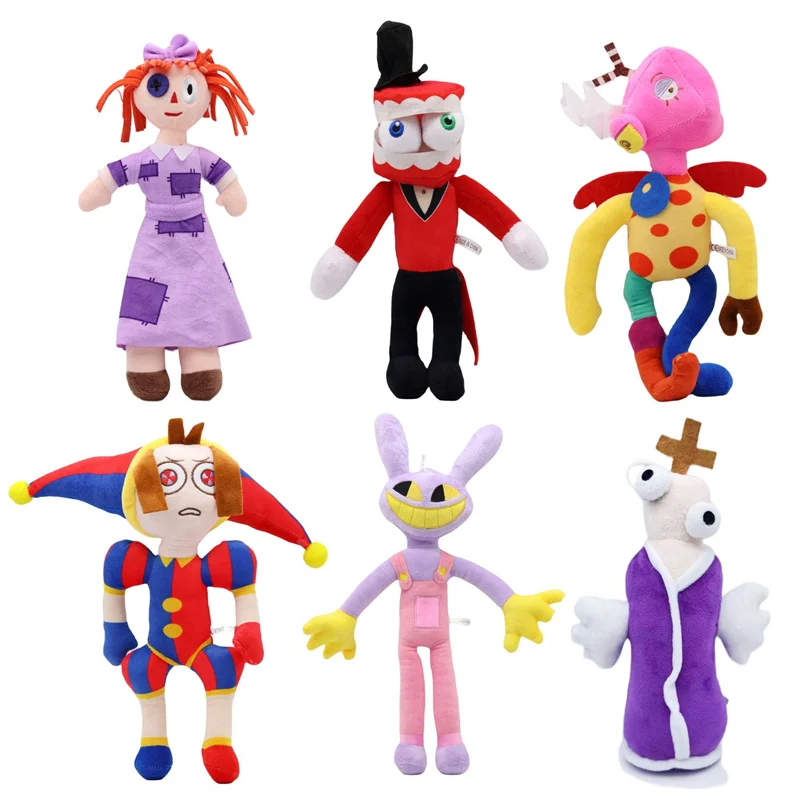 The Amazing Digital Circus Plush Toy Pomni and Jax Plushie Dolls Cute Stuffed Animal Toys Birthday Gift