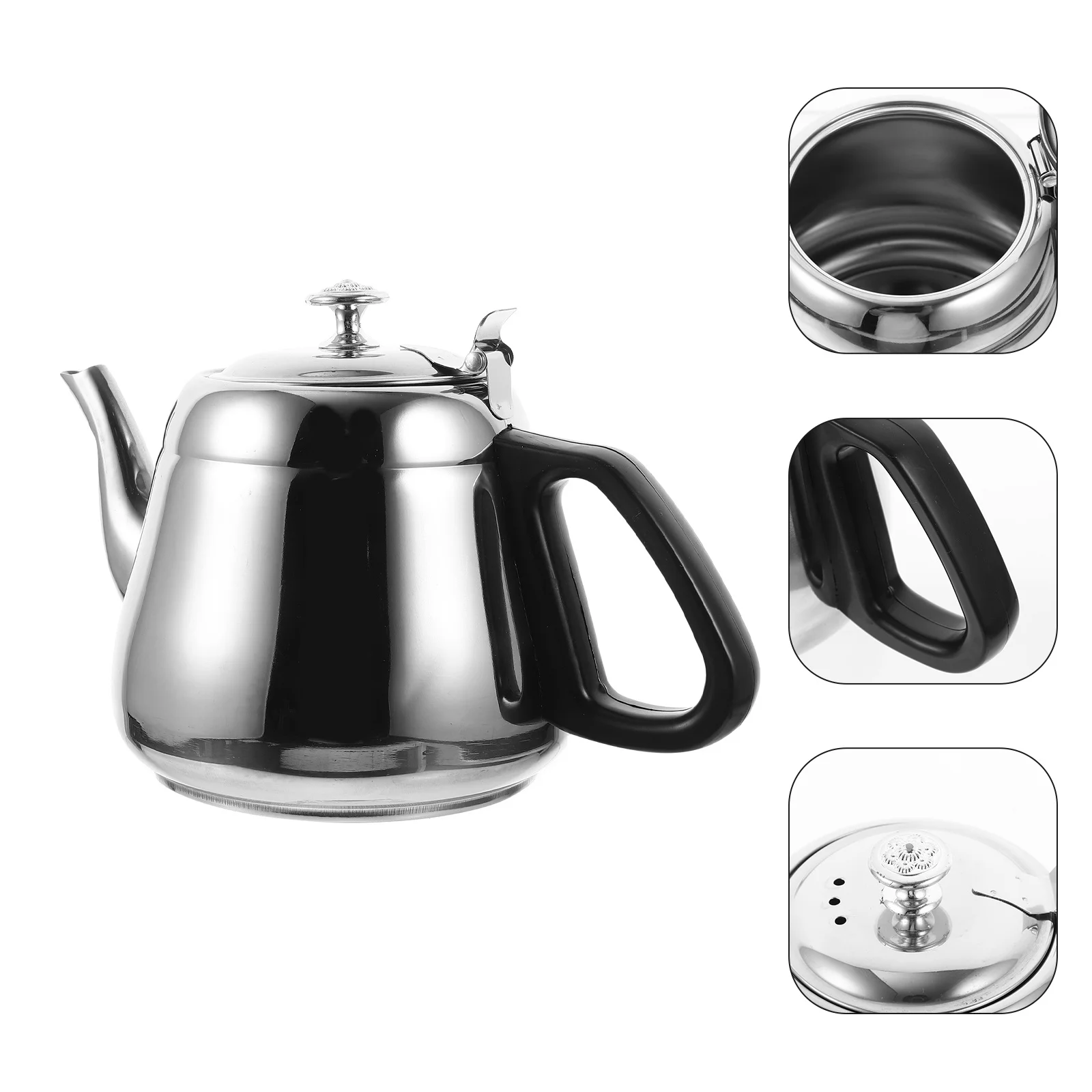 

Large Capacity Stainless Steel Water Kettle Thicken Stovetop Tea Pot For Gas Electric Induction Whistling Kitchen Home Use