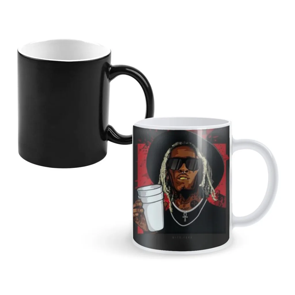 

Young Thug Pop Hip-Hop Rap Star Classic Movie Newest Design Coffee Mugs Heat Color Changing Milk Tea Cup Colorcup For Gifts