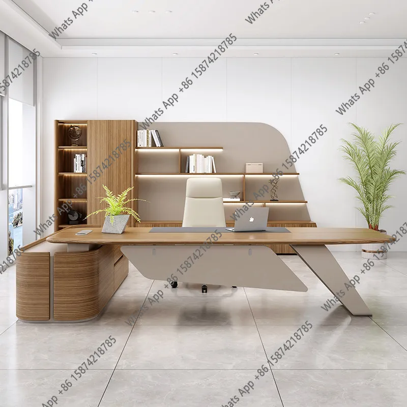 

Light luxury high-end president's desk, simple modern chairperson's office, single desk