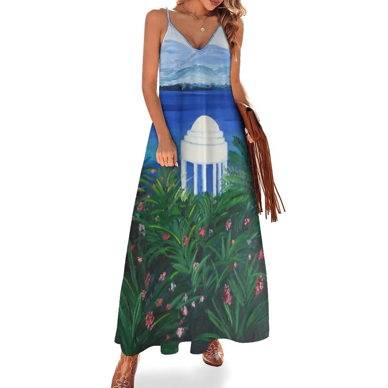 

Greek temple Sleeveless Dress dresses for womens Clothing female luxury evening dress woman for wedding Dress