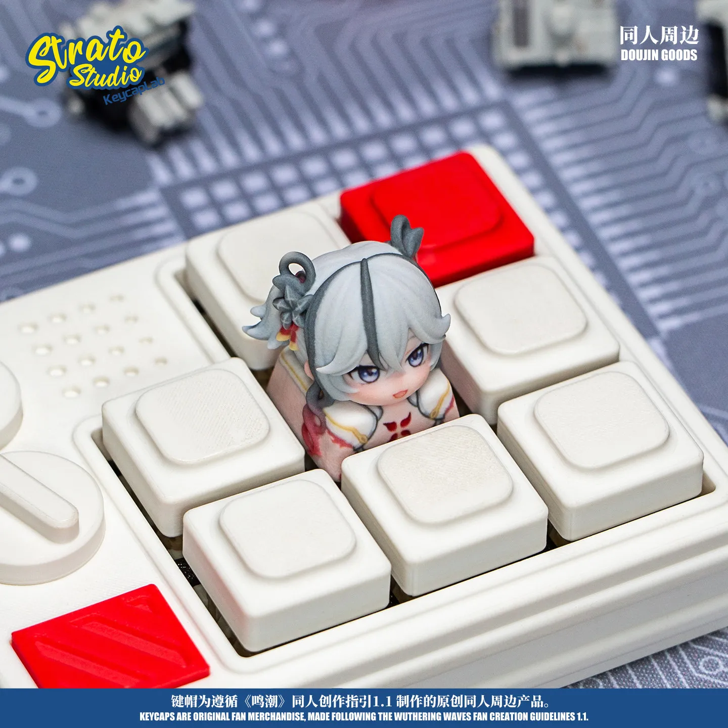 Wuthering Waves Camellya The Shorekeeper Cosplay Anime Keycaps Resin Material for Mechanical Keyboard Accessories Key Caps
