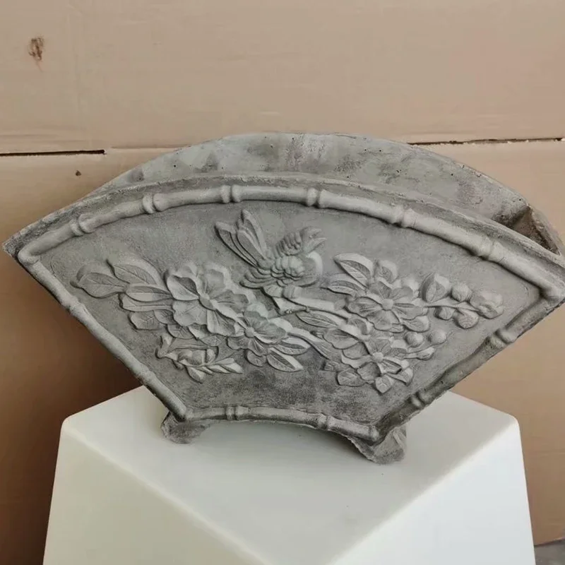 

Fan Cement Flower Pot Mould Plastic Products Jewelry Ornament Flower Plate Homemade Creative DIY European Building Formwork