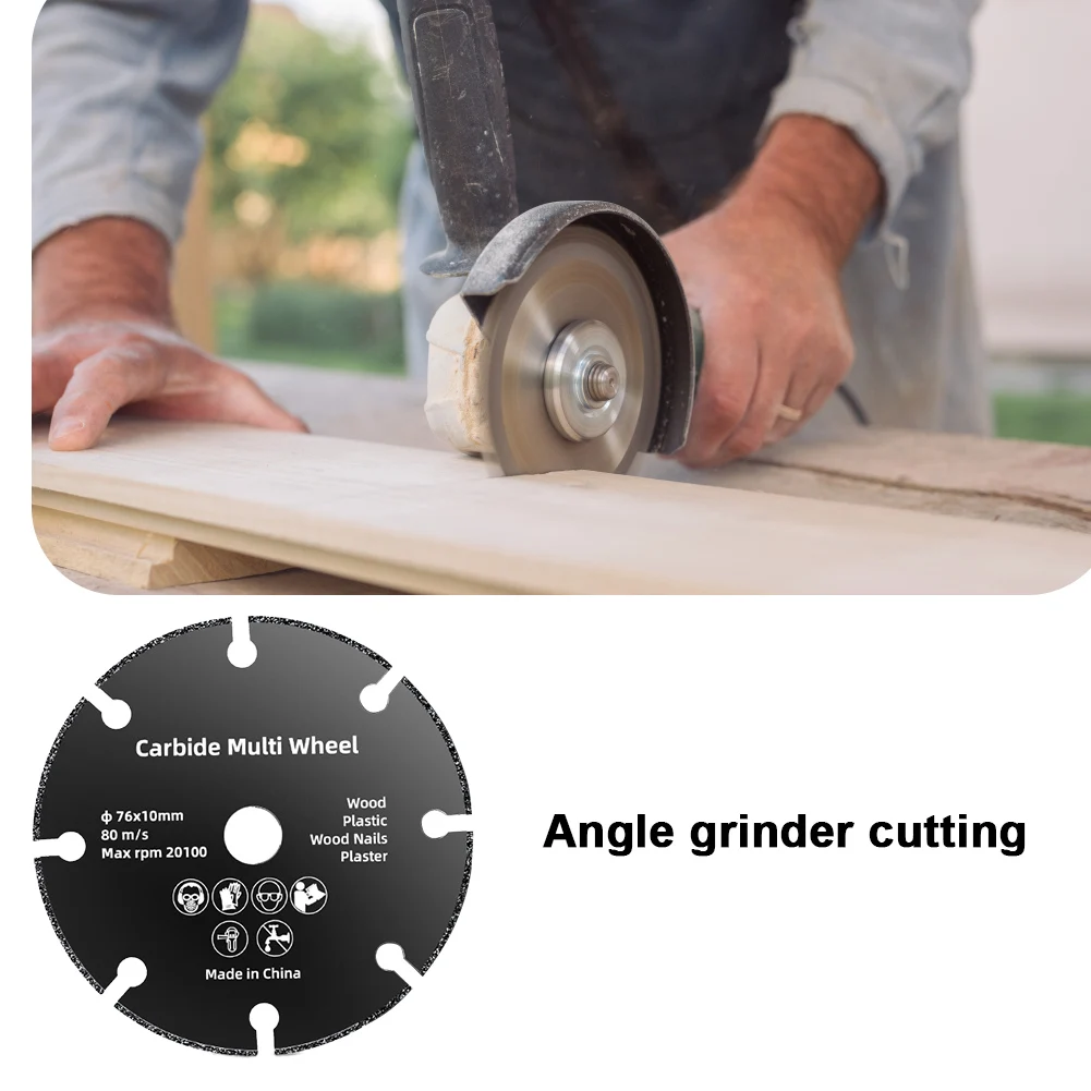 1-10PCS 76mm Electric Grinding Cutting Disc Carbide Saw Blade Mini Cutting Disc Diamond Grinder for Angle Grinder Metal Cutter