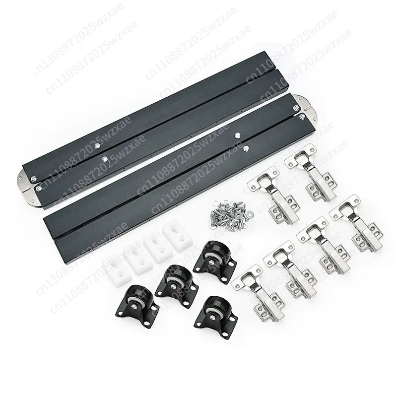 Stainless steel down folding table, hardware accessories invisible desk, mechanism retractable hidden