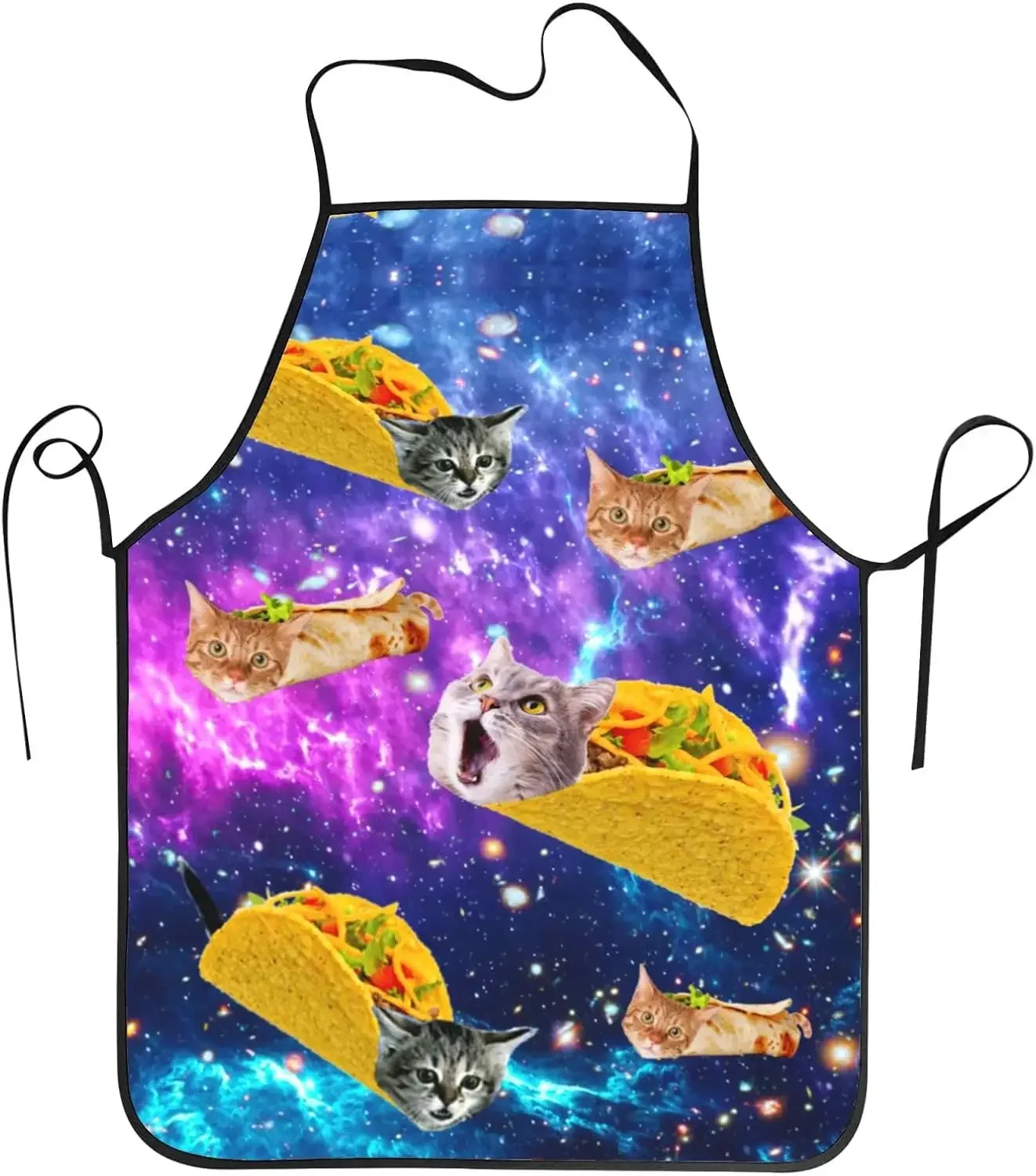 Funny Cat Tacos Apron for Men Women Kitchen Baking Gardening Sewing Bbq Waterproof Cute Gifts