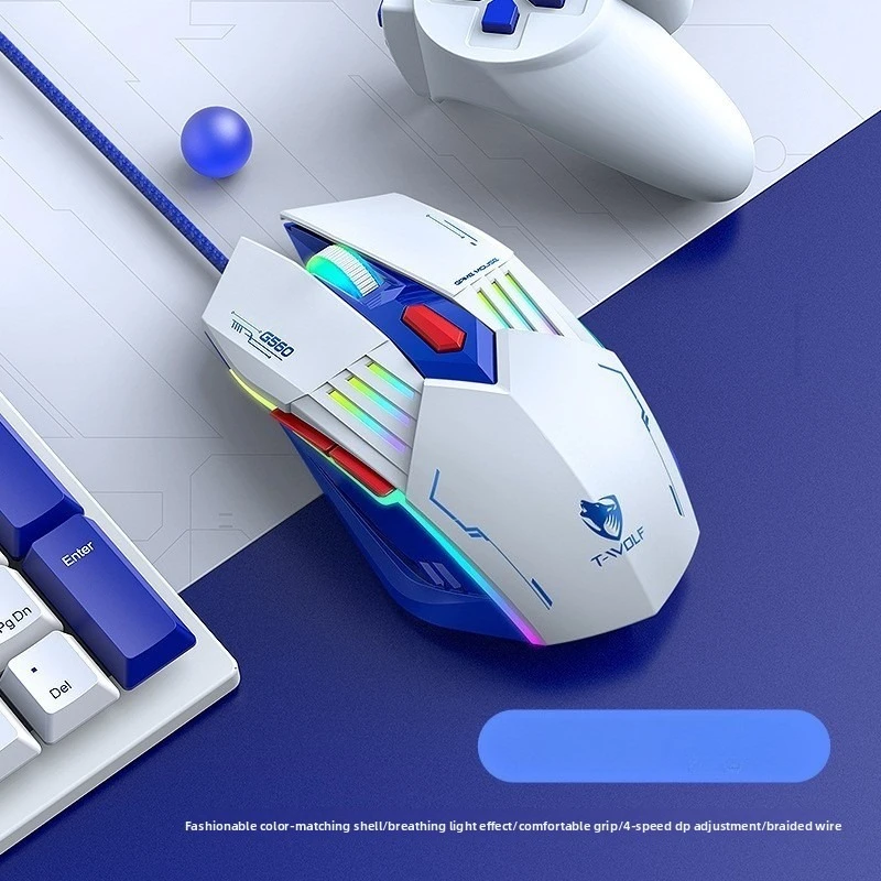 

Mouse gaming souris Ergonomic raton ratones Wired souris myszka rgb with cable computer gamingowa SUB mouses mover muis white