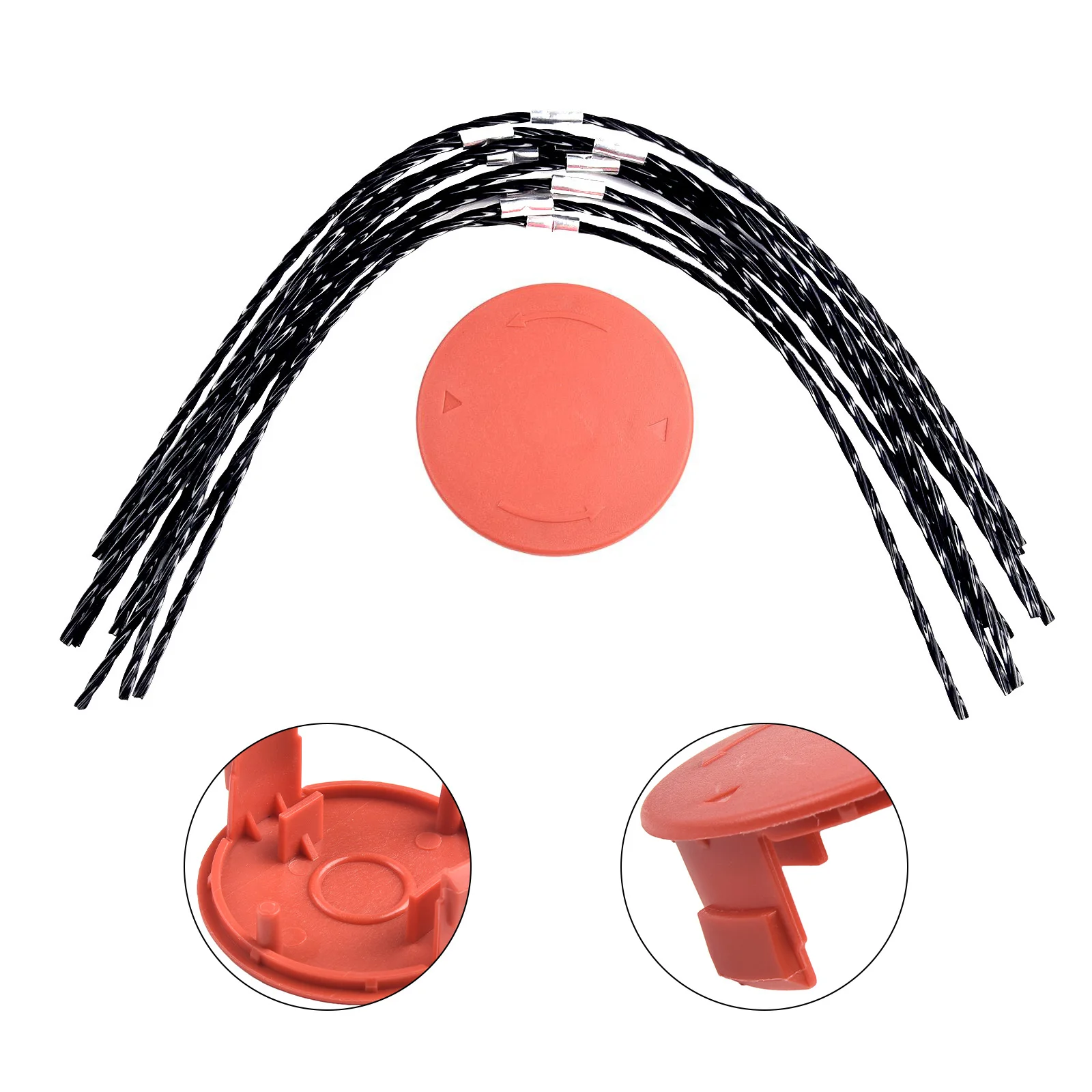 T50 10 Pcs Cutting Lines And Cover Kit For  AFS 23 37 Trimmers Brush Cutter Heavy Duty 39cm Nylon Accessory Replacement Garden