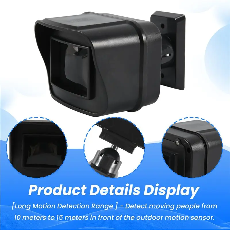 [A92Z!NEW】 Weather Resistant Smart Outdoor Home Security Wifi Motion Sensor Detector With Remote APP Notifications For Alexa