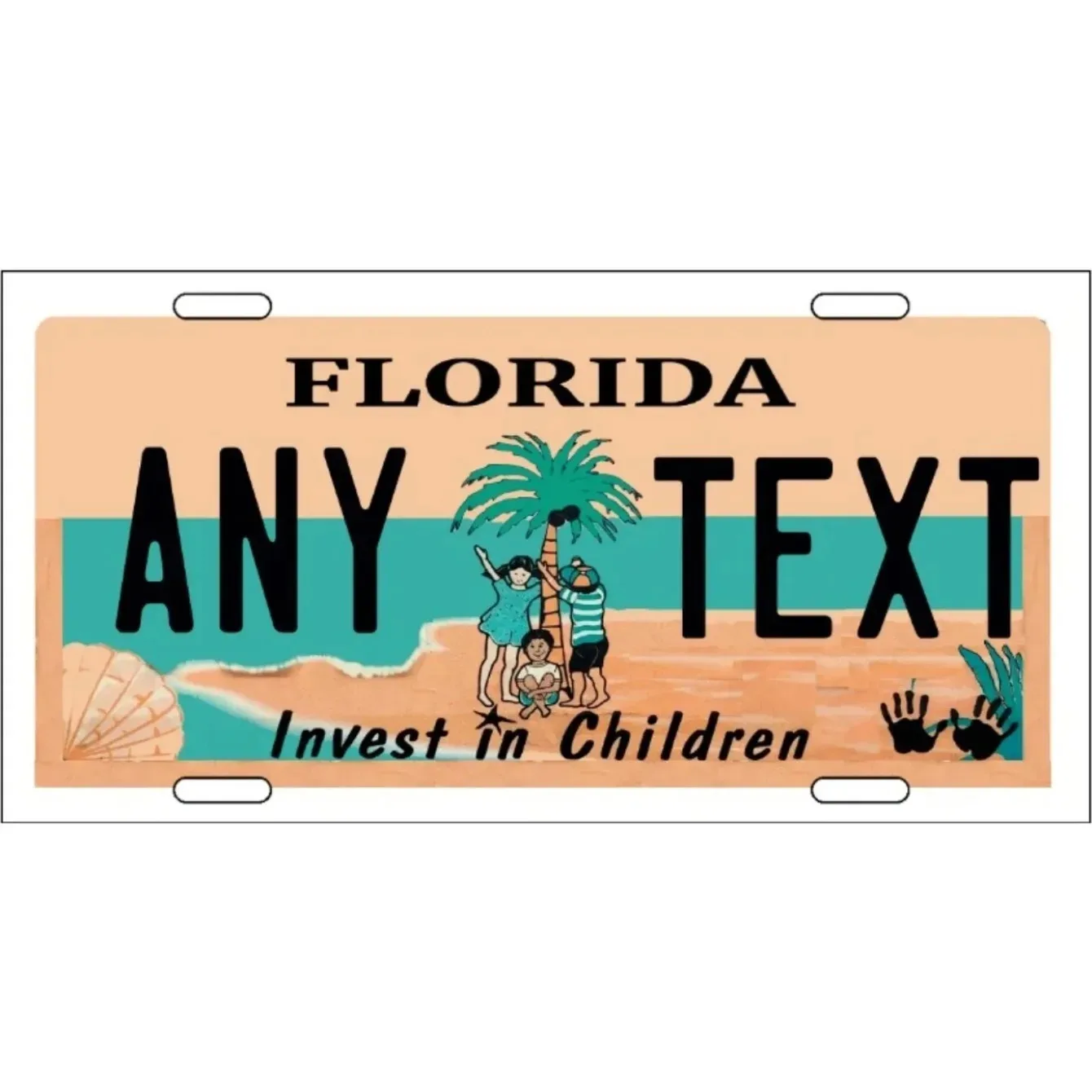 Custom Text Florida State License Plate 12