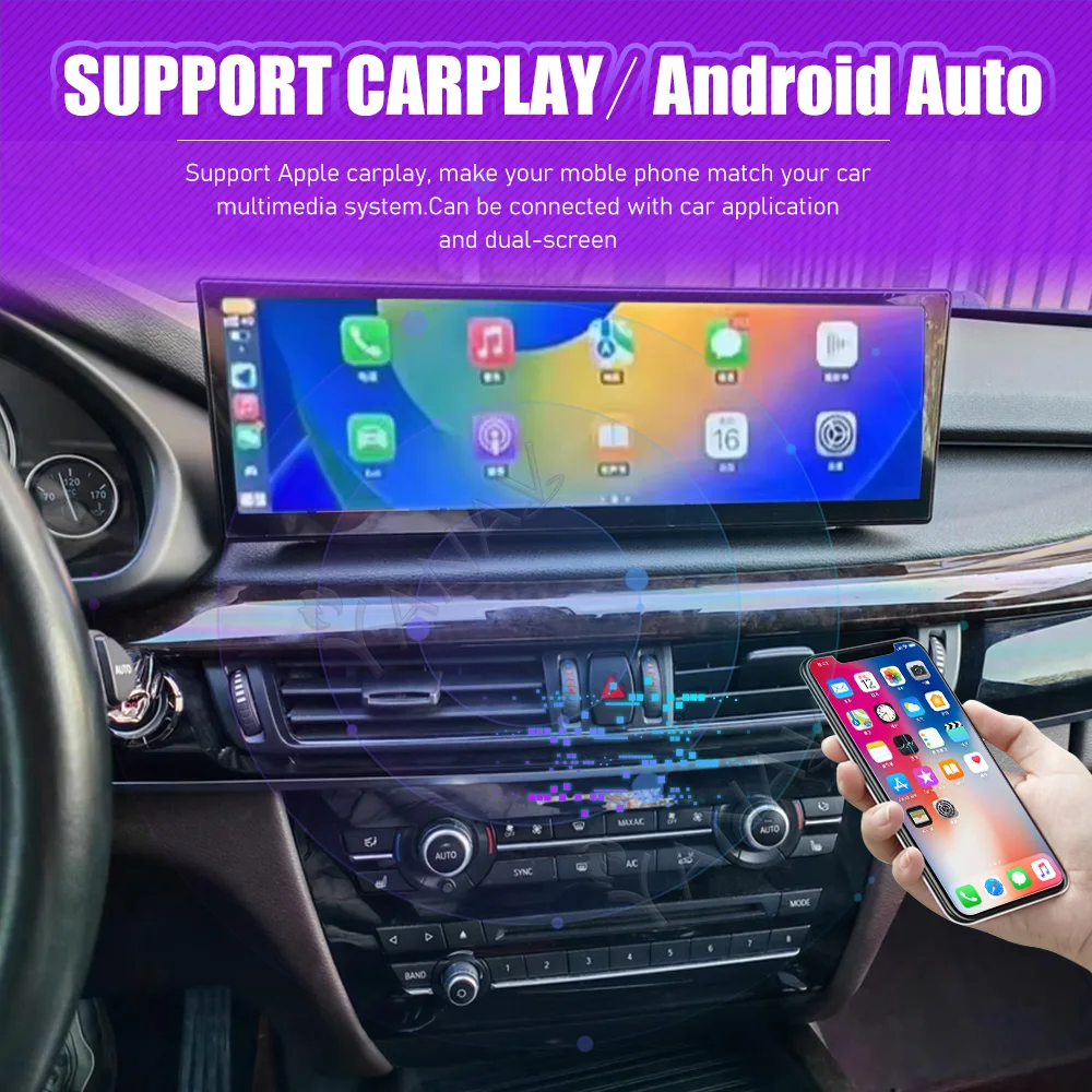 14.9 Inch Android GPS Navigation 4G LTE Wireless Carplay AC Panel Car Radio For BMW X5 X6 F15 F16 2014-2016