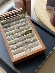 Jewelry Box Jewelry Box Vintage Ring Earring Storage Organizer Solid Wooden Jewelry Boxes