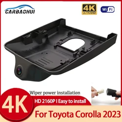 New! Plug and play Car DVR WiFi Video Recorder 4K Dash Cam Camera For Toyota Corolla 2023 2024 High Quality driving recorder