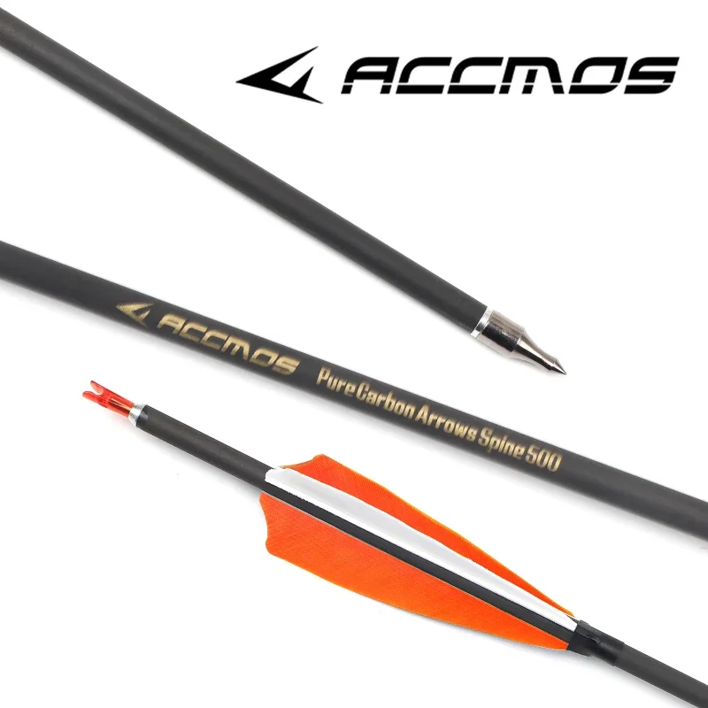 6/12pcs Pure Carbon Arrows ID 6.2mm 31