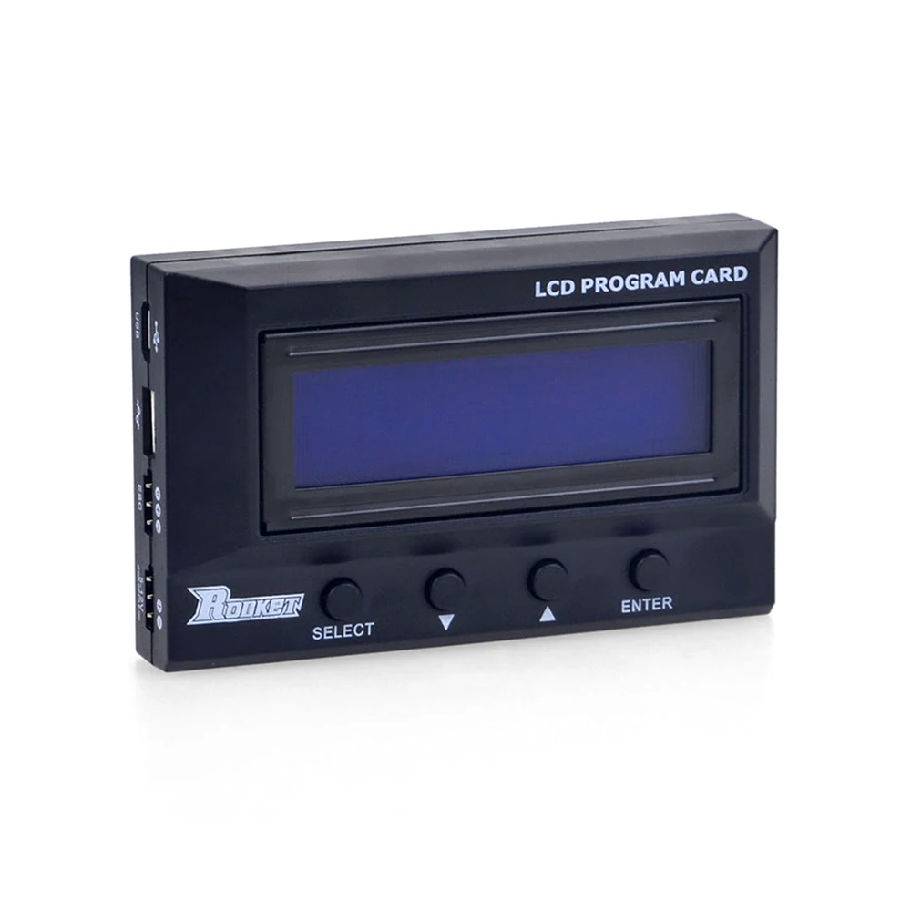 リモートコントロールサーパスホビーrockets160 v2 160a 1/10 rcカーxerun v10 v4s v5r v4r用ブラシレスセンシティブ液晶プログラマーカード