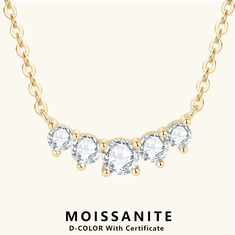 

Lnngy муассанитовый кулон, ожерелье из серебра 925 пробы, оригинальная сертифицированная цепочка для женщин, изысканные кластерные ожерелья, юбилейные украшения