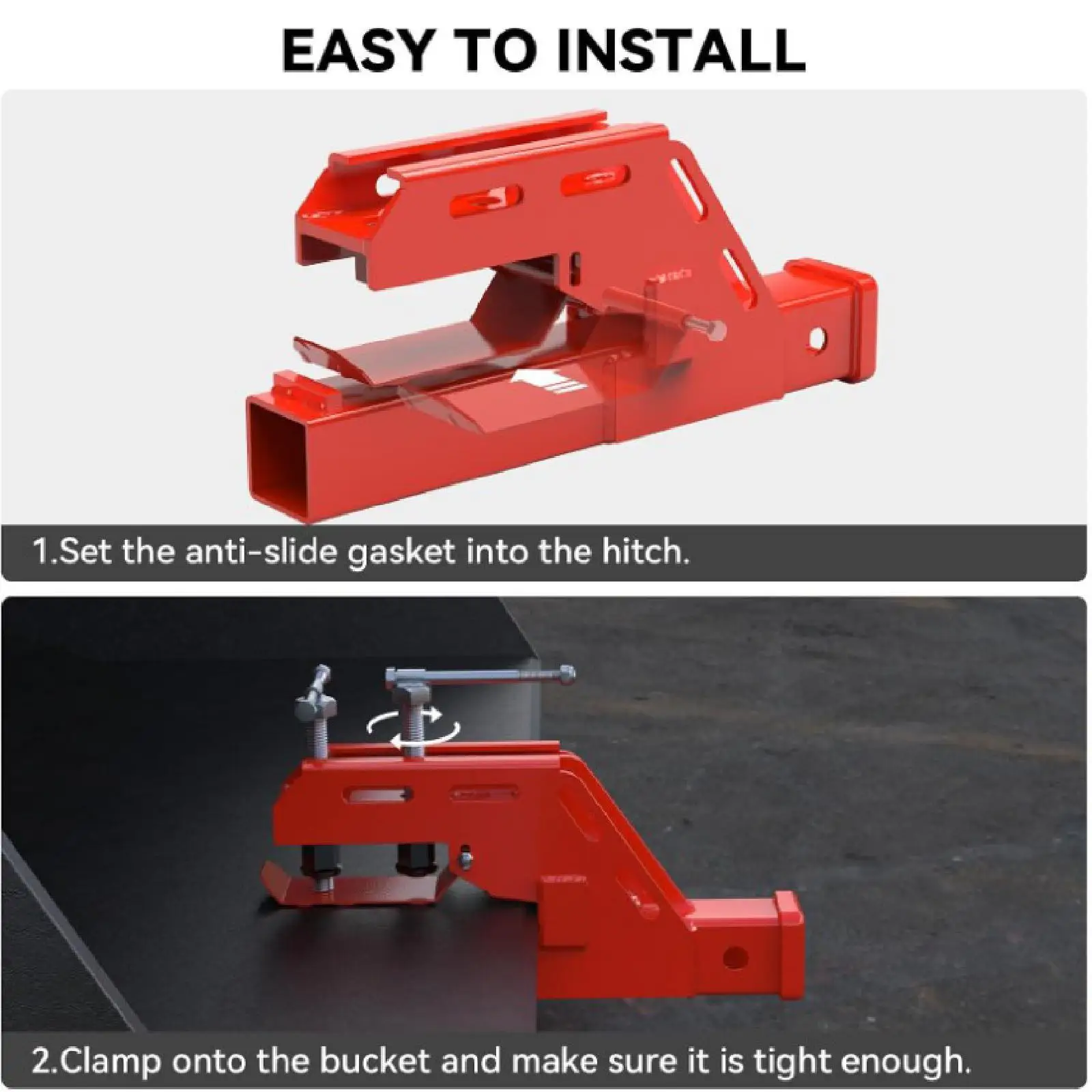 

Tractor Clamp on Trailer Hitch Sturdy Heavy Duty for Boats Industry Rvs