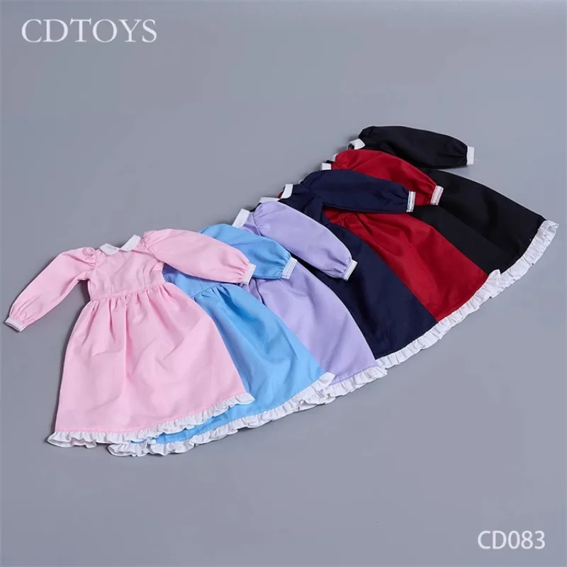 ما قبل البيع CDTOYS CD083 1/6 أنثى الجندي أبيض وأسود خادمة لوليتا فستان لطيف الملابس نموذج ل 12 ''عمل أرقام الجسم