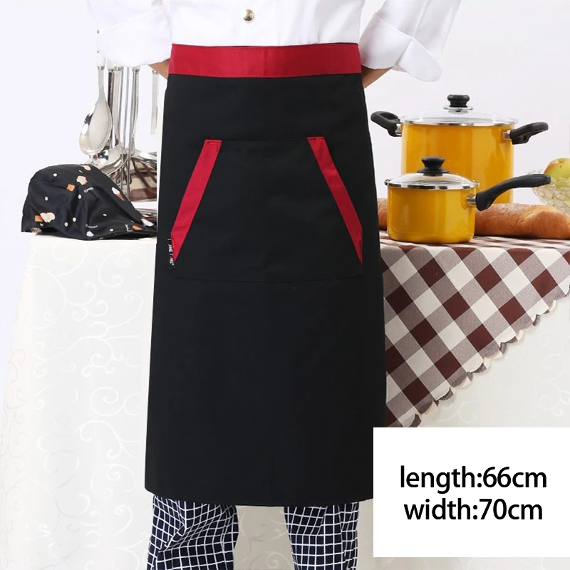 シェフエプロン ビストロキッチン クッキングベーキング ハーフエプロン ホテルウェイターエプロン レストラン 洋食レストラン ウエストエプロン