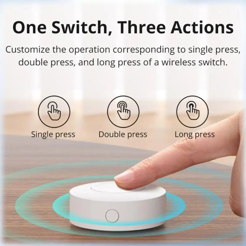 SONOFF SNZB-01P Zigbee Wireless Switch Smart Home Scene Handy Button Wall Switches Work Via Alexa Google ZBBridge IFTTT EWeLink