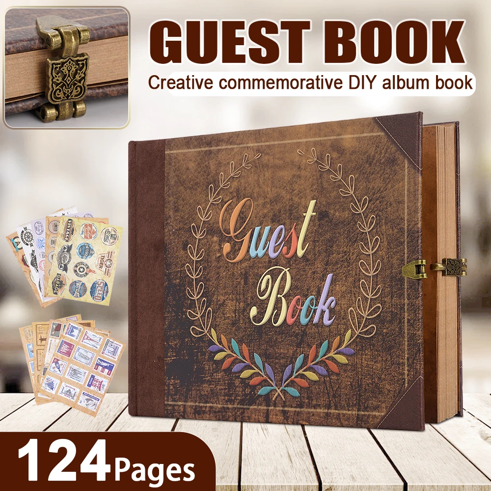 DIY handgemachtes Fotoalbum Sammelalbum Kit Gästebuch Retro Kraft Album reise tagebuch Journal Album Jubiläum Hochzeit Gedächtnis buch