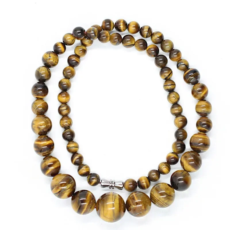 

Wholesale Yellow Natural Tiger Eye Stone Necklace Tower Clavicle Chain Lucky for Women Men Energy Stone Necklace Fashion Jewelry