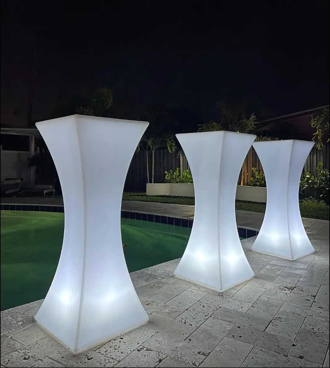 

High Quality Custom 16-Color Changing LED Strip Furniture Modern Design LED Bar Table Chair Plastic for Home Mall Wholesale
