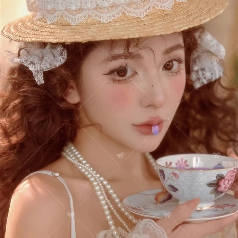 New Oil Painting Style Dress Photography Costume Artistic Atmosphere Girl's Personal Photography Clothing Stage Performance Wear