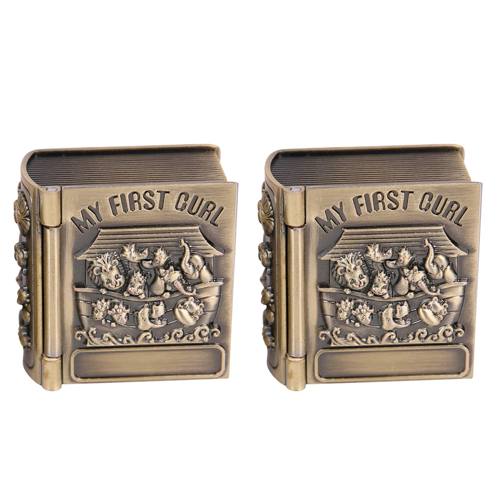 

Baby Keepsake Organizer Zinc Alloy Small Trinket Box for Baby Tooth Holder Case Metal Storage Tire Collection Memory