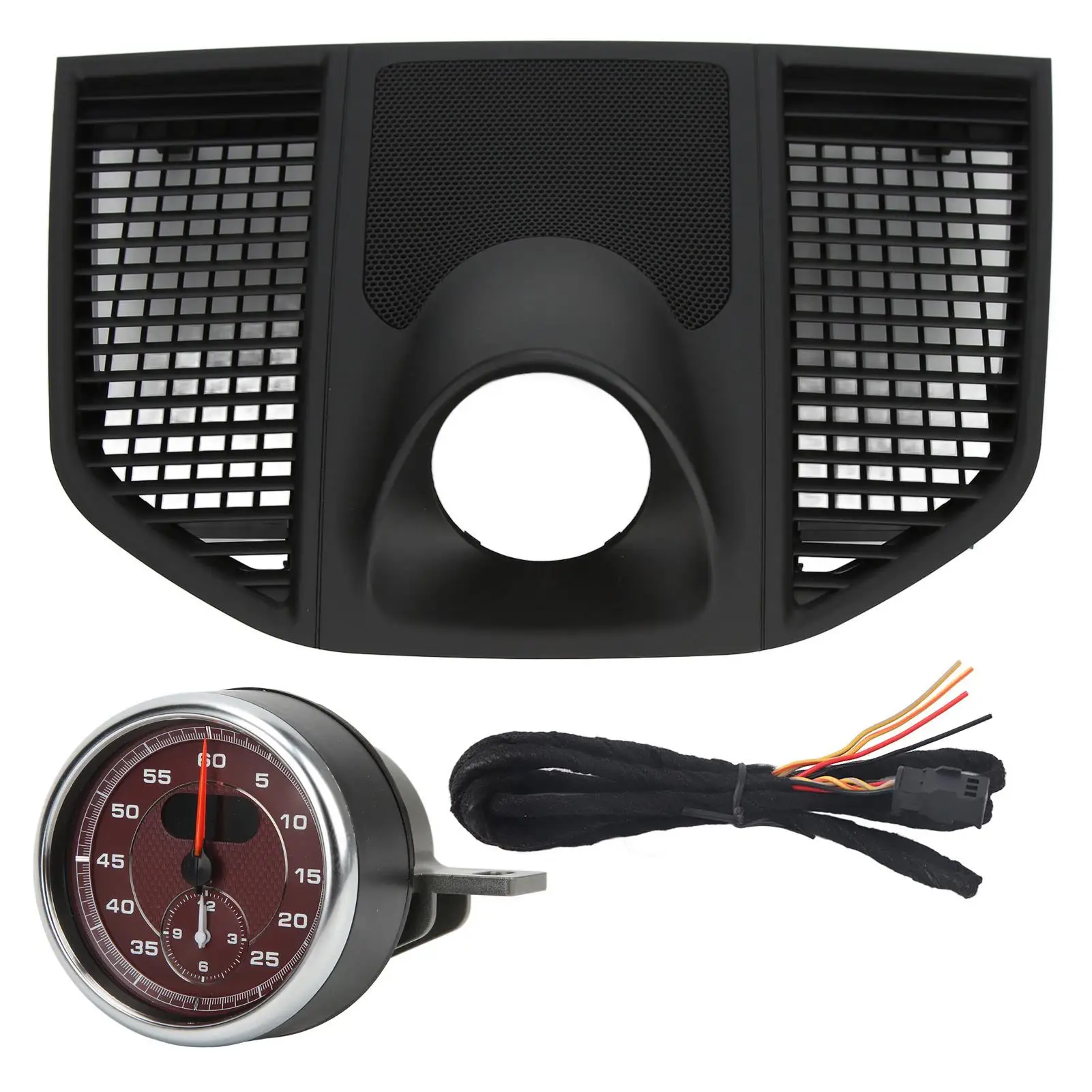 Car Center Console Instrument Panel with Clock Set 95B 858 189 C 5Q0 ABS Replacement for Porsche Macan 2014-2020