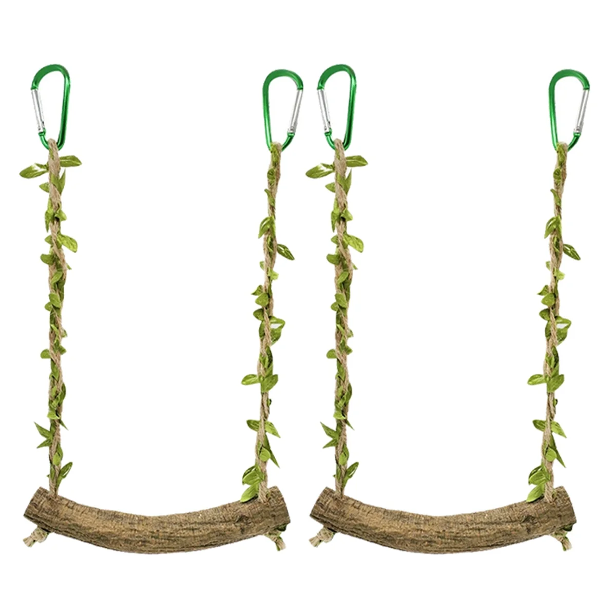 A72P Bird Cage Landscaping Parrot Swing Toy Bird Climbing Interactive Ladder Anti-Bite Claw Grinding Solid Wood Chewing Ring