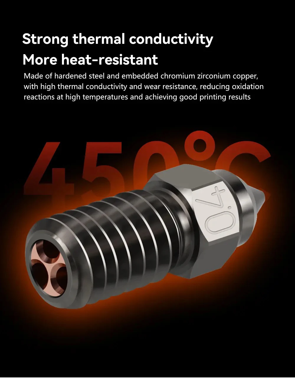 Nozzle For Ender 3 V3 SE Nozzle For Ender 7/ Ender 5 S1 Hardened CHT Nozzles 3D Printer Parts High Speed M6 NOZZLE 0.2 0.4 0.6mm