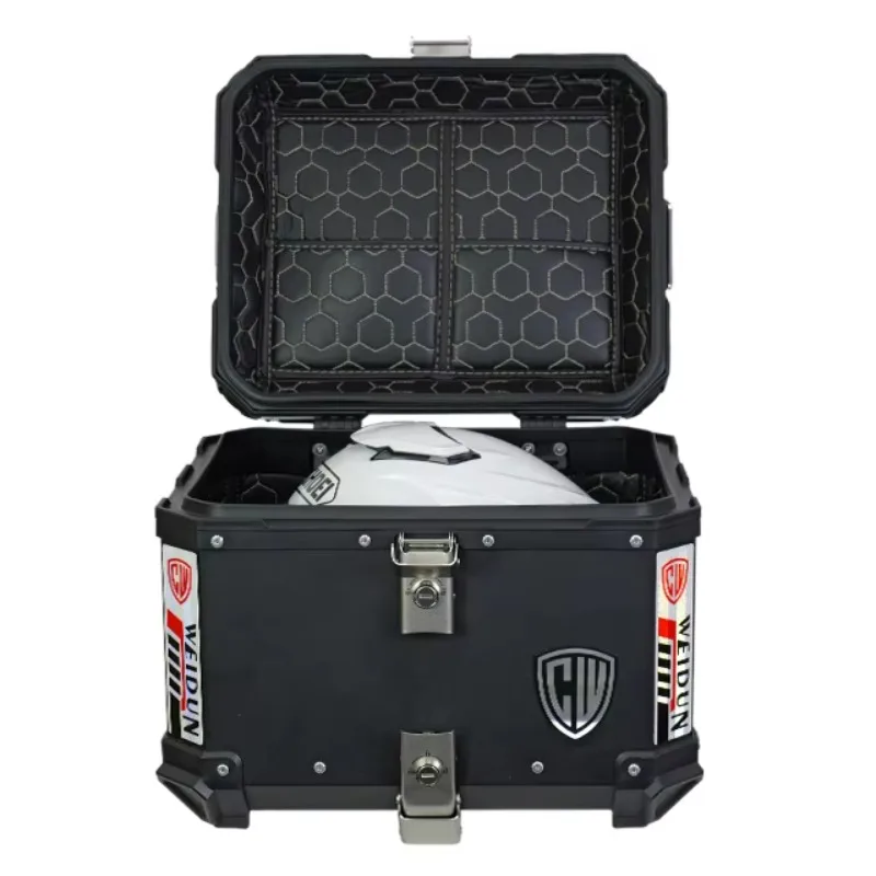 STLF H-type 45L جودة عالية مقاوم للماء قطع غيار ملحقات الدراجات النارية للدراجات النارية صندوق خلفي مسند الظهر الرف المصنعين