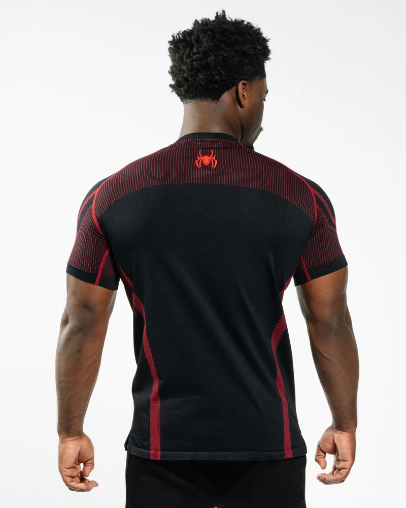 2026-2027 Summer Printed Personalized Casual Comfort Long-Sleeved Miles Morales Super Suit Sports Short-Sleeve T-shirt for Men