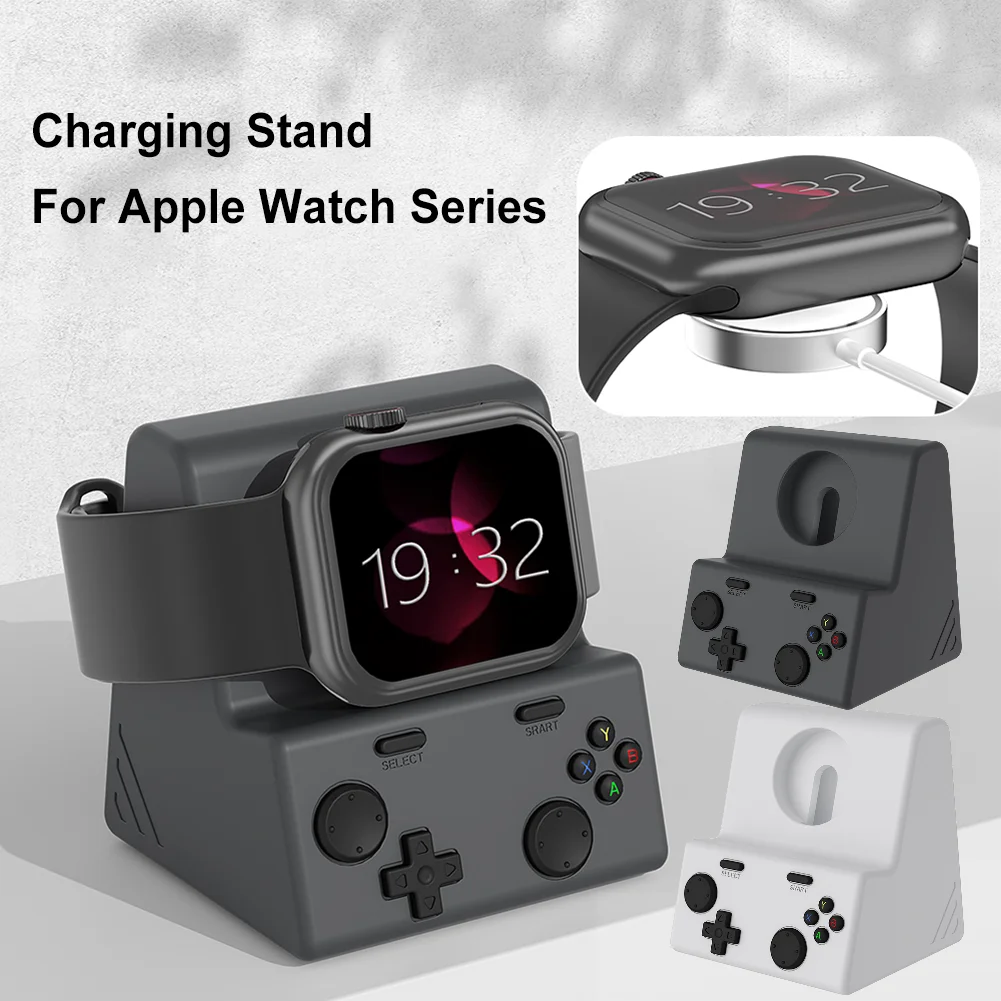 Charger Stand Silicone Dock Holder Charger Dock Station Stable Charging Dock Station for Apple Watch Series 10 9 8 7 6 5 4 3 2 1