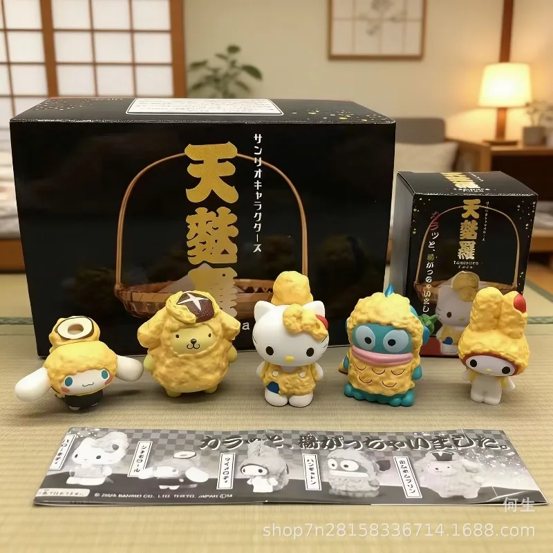 

Sanrio Blind Box Toys Tempura Shrimp Cat Mini Cute My Melody Cinnamoroll Doll Model Toys Collect Ornaments