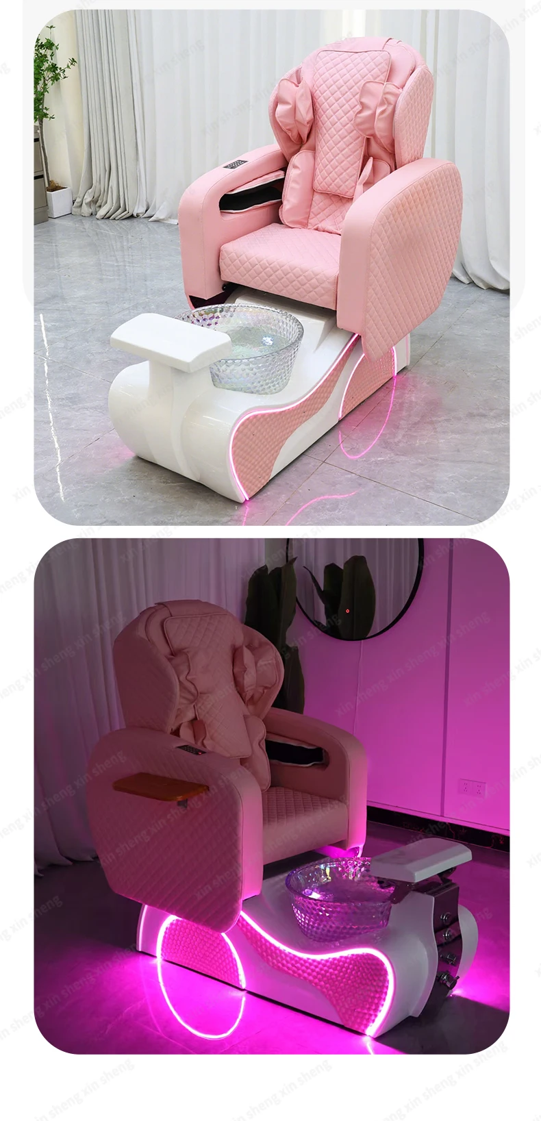 Nagelstudio-Fußmassage-Sofa, Automatischer Rückenmassagestuhl für Schönheitssalons und Friseursalons, SPA-Shop-Möbel Fabrik-Großhandel – Detail 14