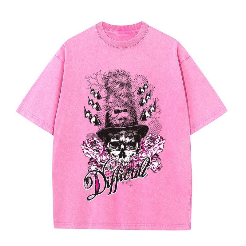 T-shirt manches courtes crâne femmes pulls unisexe surdimensionné T-shirt dames hauts Y2k vêtements Harajuku mode haut T-shirts