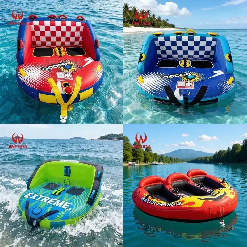 Family Fun Inflatable Water Rider with Safety Belts Ergonomic Design for Beach Picnic and Holiday Weekend Leisure
