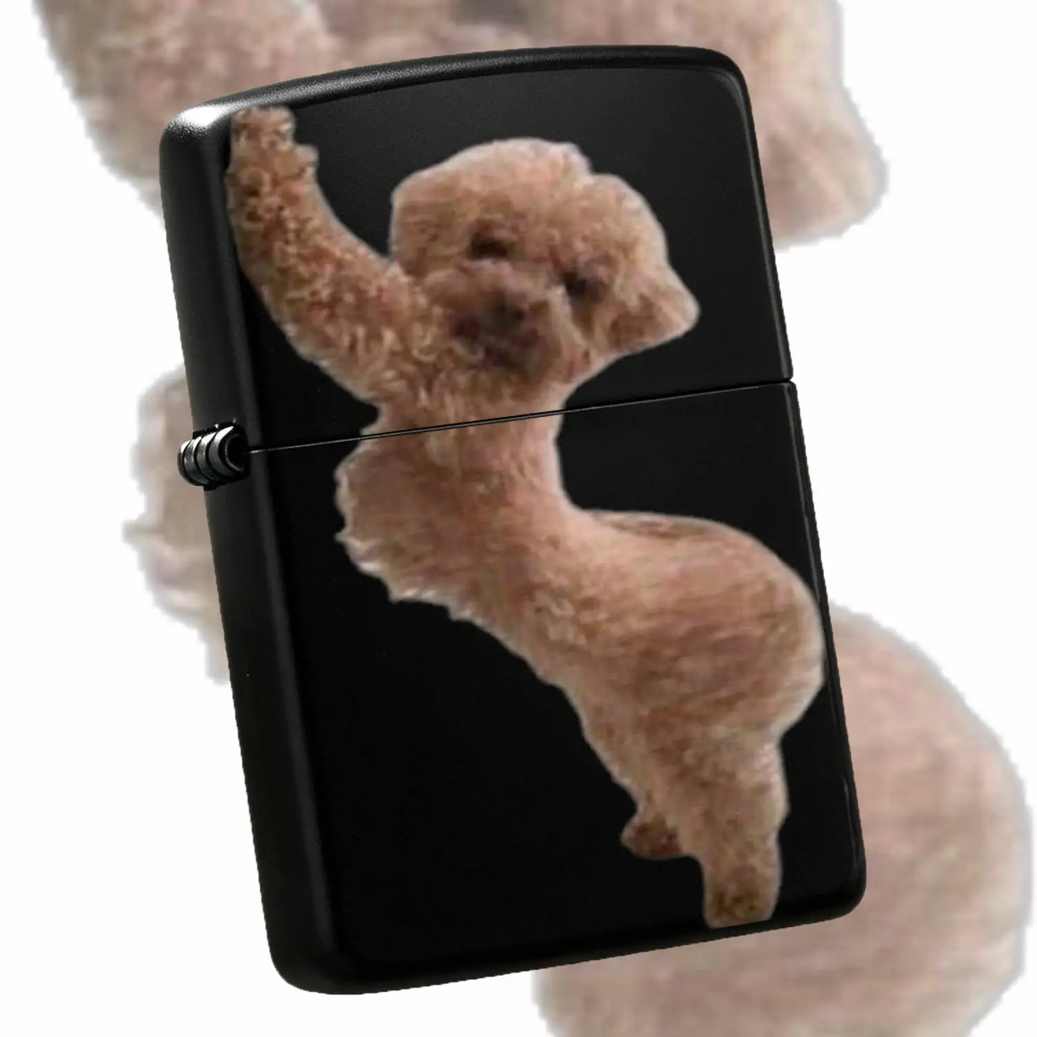 Cute Standing Teddy Bear Waving Fun Lighter, Adorable Curly Puppy Pattern Creative Portable Ignition Device, Ideal For Lighting Candles, Camping Bonfires, Incense Sticks, Versatile Practical Nice Gift For Pet Lovers And A Humorous And Inter