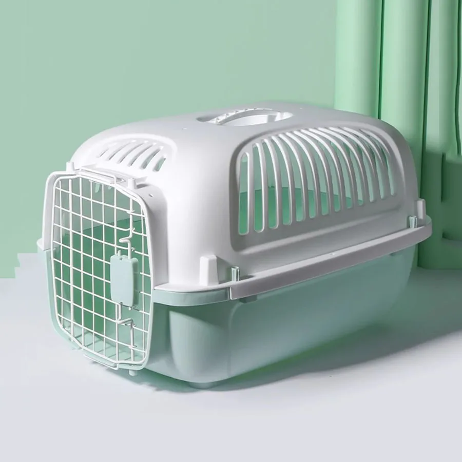 Portable Cat Carrier Designer Plastic Outdoor Case Breathable Cat Carrier Travel Large Basket Hard Shell Cage Pour Chat Cat Cage