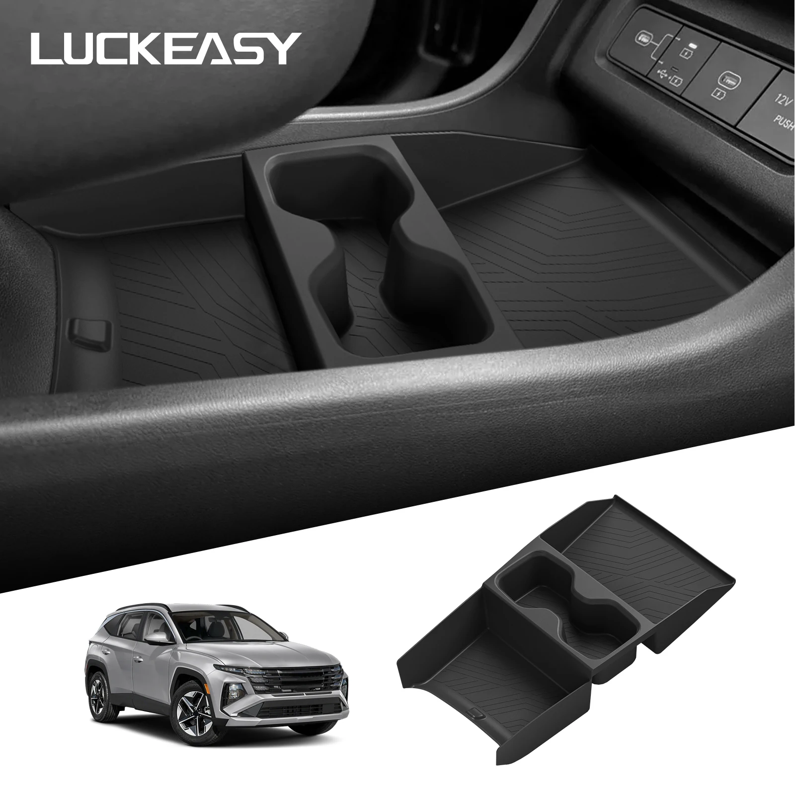 Für Hyundai Tucson 2025, Auto-Mittelkonsole, untere Schicht, Aufbewahrungsbox, Zubehör, Organizer-Tablett (nur passend für die Gangschaltversion)