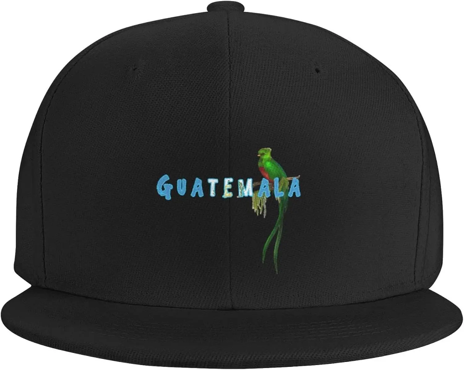 Flag Map and Quetzal Bird of Guatemala Baseball Cap, Men Solid Flat Bill Adjustable Snapback Hats Unisex Gorras Planas