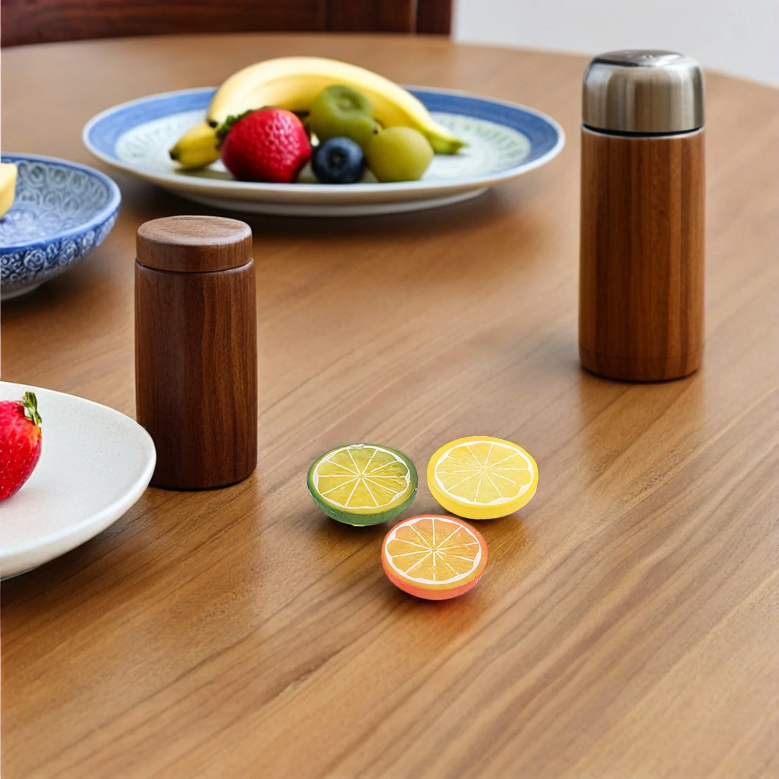 

30pcs Artificial Lemon Slices PVC Fruits Realistic Decorations Home Restaurant Photography Props Wedding Party Table