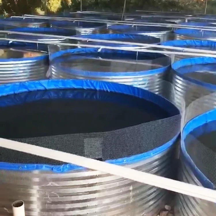 aquaculture system pvc galvanized sheet water tank for fish farming