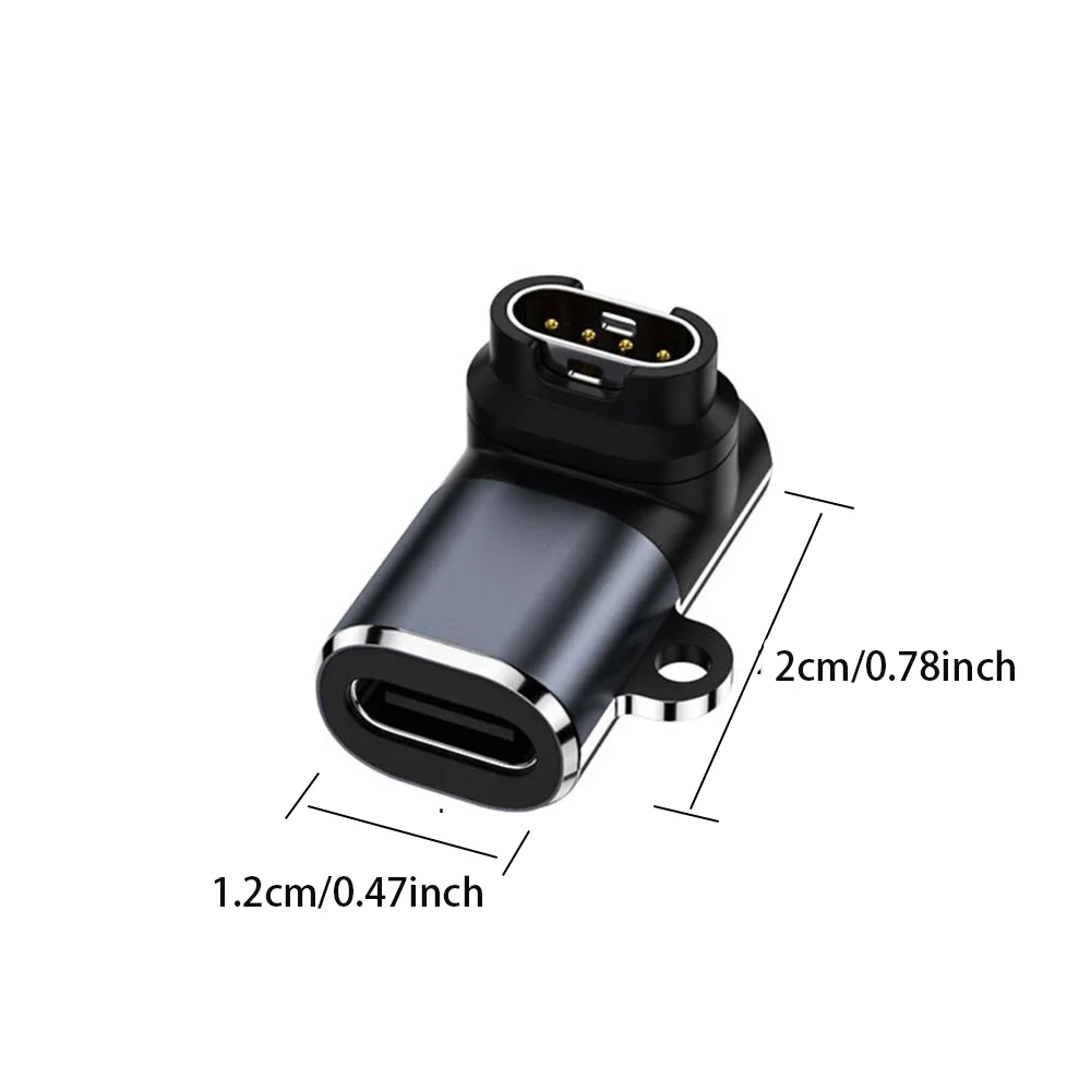 Type C Port to 4pin Charger Power Adapter Connector For Garmin Fenix 7/6/5/7X/6X/5X/Venu 2 plus Watch Charging Converter