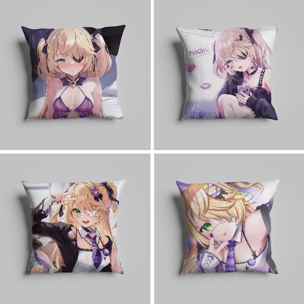 

Fischl Honkai Impact Pillow Case Pillowcase For Car Pillows 60x60 Cushions Luxury Double Sided Cover Home And Decoration Sofa