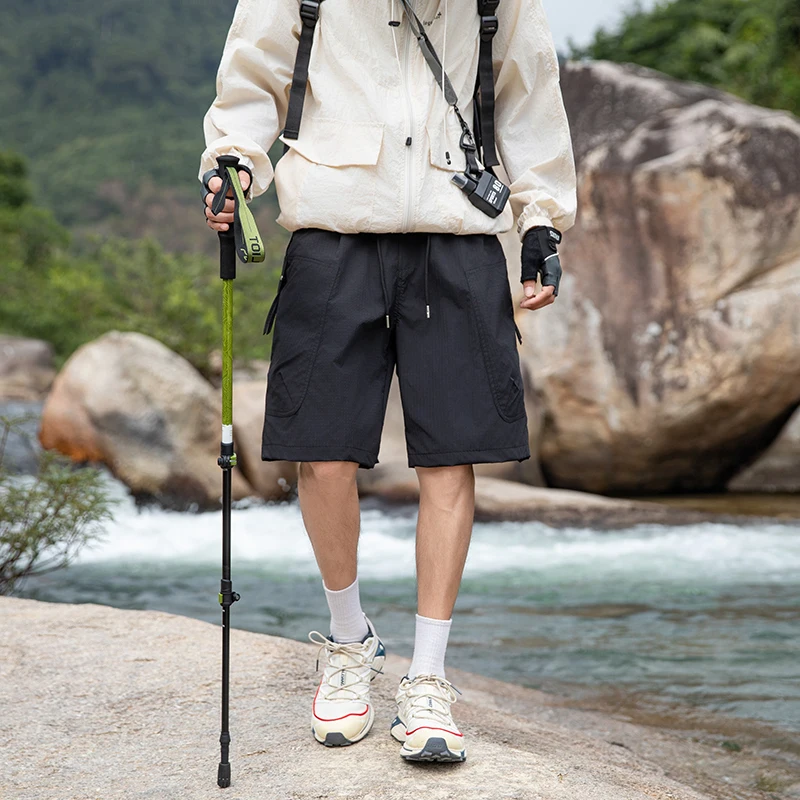 Men's Outdoor Mountain Summer Three-proof Loose Casual Quick-dry Techwear Sports Light Thin Shorts Man Short Pant Beach Shorts